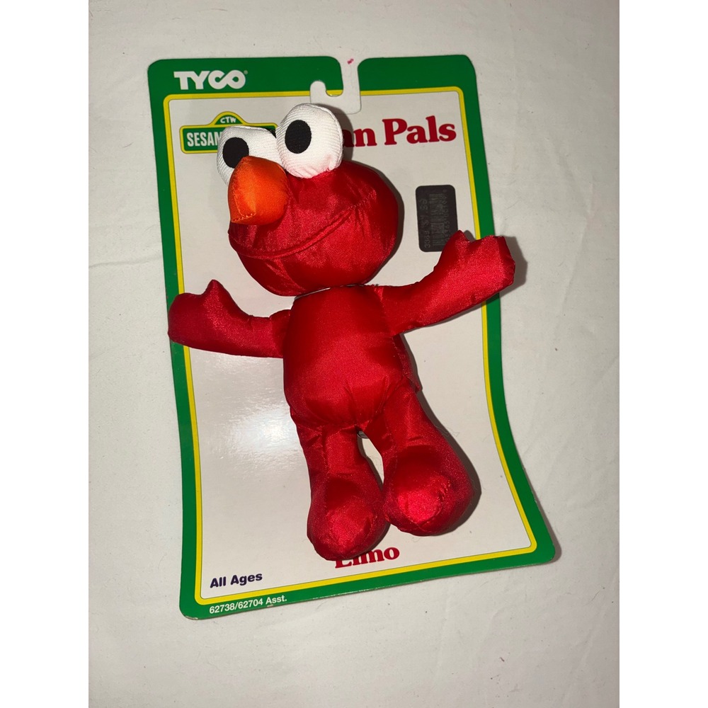Vintage 1995 Tyco Sesame Street Elmo Bean Pal Plush Toy 5"